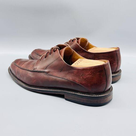 Johnston & Murphy Shoes Mens 10 Burgundy Leather Moc Toe Oxford Dress Lace Up main image 9